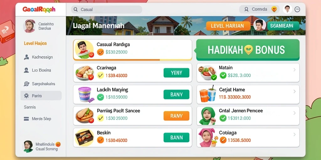 Tampilan awal yang menarik dan user-friendly.