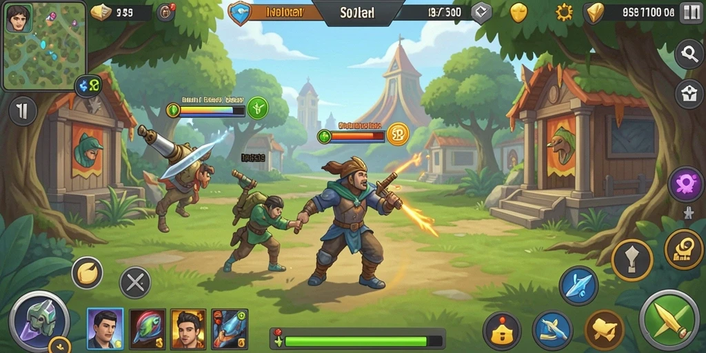 Mengambil screenshot pertarungan epik melawan monster.